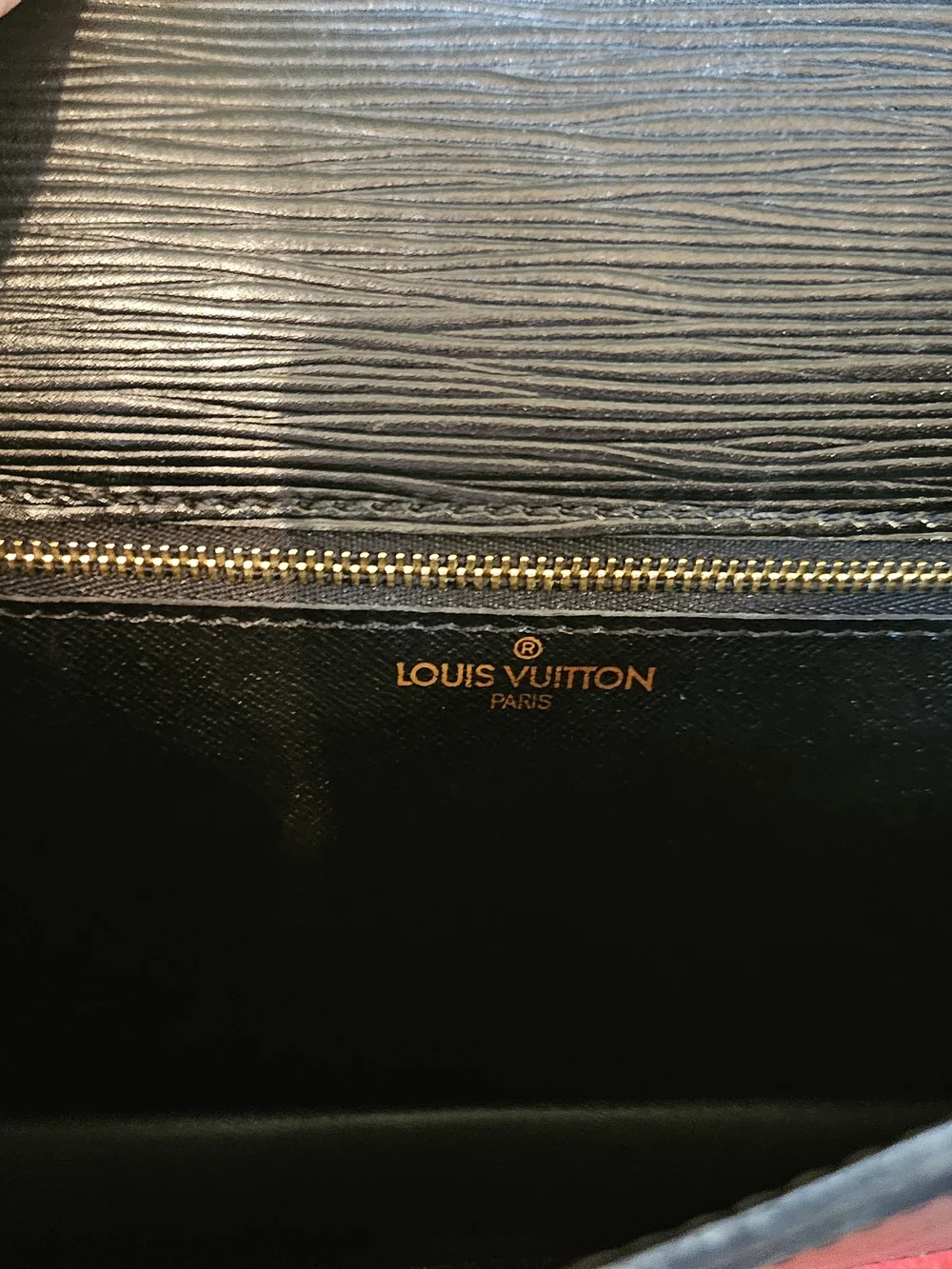 Louis Vuitton Black Epi Leather Monceau  Bag with Gold Hardware